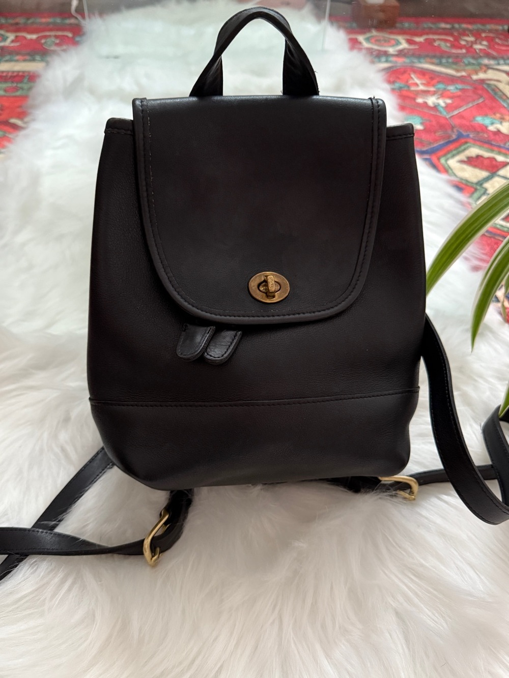 Vintage Coach Daybag - Glove-Tanned Leather Backpack - Picture 2 of 7